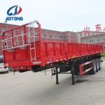 Truck Trailer Three Axle 80 Ton Side Wall Drop Deck Fence Stake Cargo Semi