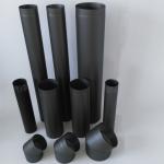 Black Powder Coating Single Wall Flue System Push Fit Socket And Spigot