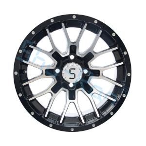 Quality Exclusive 14 Inch Golf Cart Wheels Machined/ Glossy Black ET-25 Sample Service wholesale
