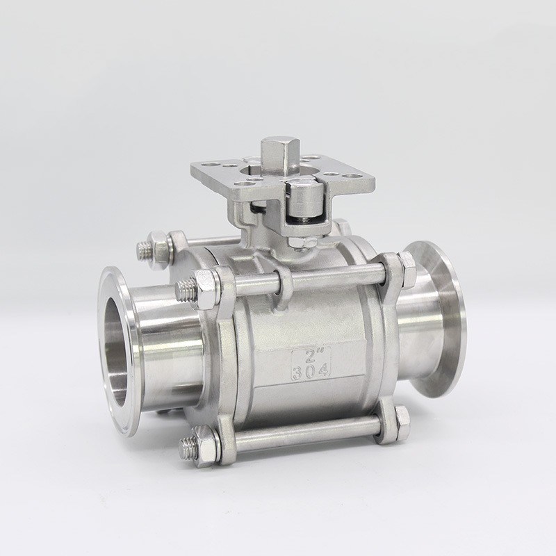 3PC Clamp Ball Valve with ISO5211 Mounting Pad