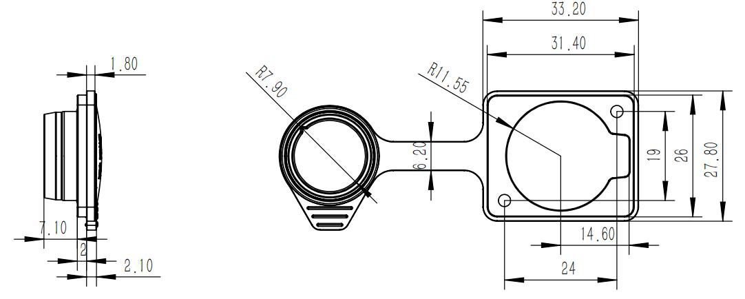 Mini XLR Female Connector Socket 3 Pin Connector Waterproof Outdoor