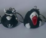 Vampire Halloween Rubber Mini Duck Keychain Bloodsucker Design Promotional Gift