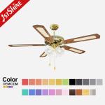 Traditional Classic Ceiling Fans Chandelier 52 Inch For Restaurant