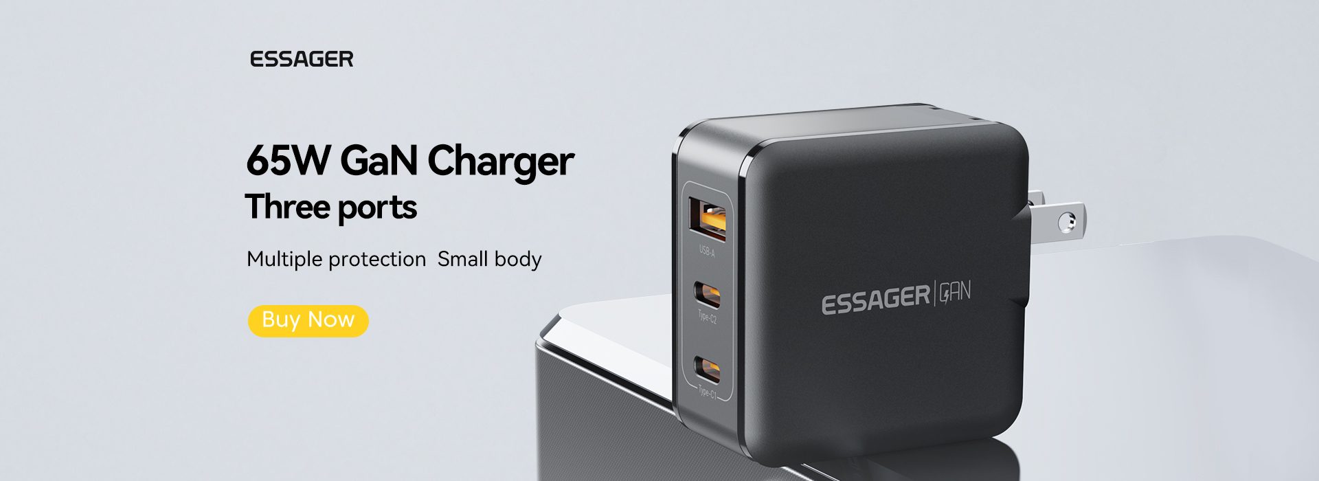 Travel USB C USB A Port PD Mobile Phone GaN Wall Charger Fast Small 65W 60W 45W 18W
