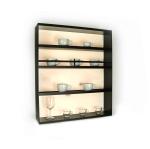 LED Lighted Aluminum Display Shelf For Kitchen