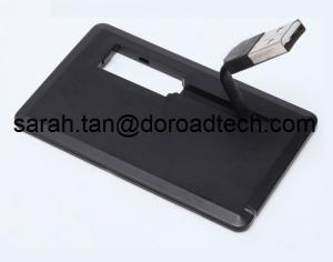 Quality Business Card USB Flash Drive with Data Cable, Plastic Credit Card USB Stick with Cable wholesale