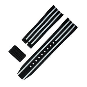 Quality 24*22mm washable Wrist Watch Rubber Strap Two Tone Colors wholesale