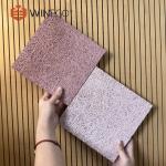 Colorful Painting Wood Wool Acoustic Panels Customized Shapes Decoration