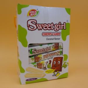 Quality Coconut Flavor Girls Chewy Milk Candy Bar Long Shape With Real Raw Material wholesale