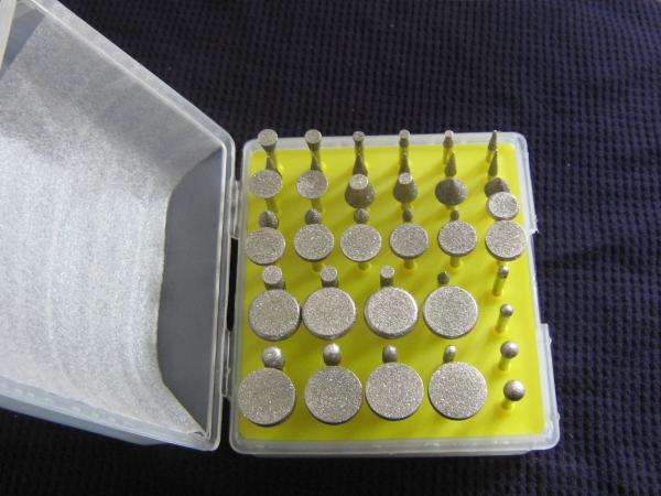 120/150 Grit Diamond Mounted Points , 45mm CBN Mounted Points Diamond Coated