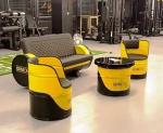 Customized Metal Furniture Oil Drum Dining Table Restaurant Round Coffee Side