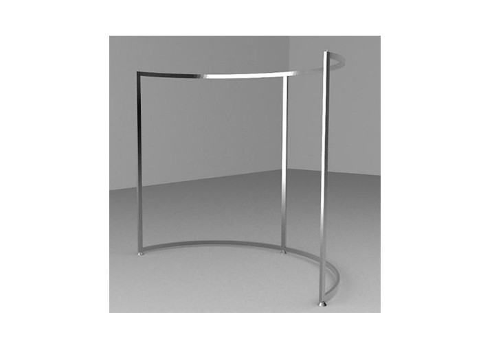 Half Round Type Clothes Hanger Rack For Supermarket , Metal Freestanding Clothes Rail