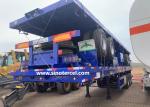 3 Axle Flatbed Semi Trailer 20Feet 40Feet For Container Carrying Bulk Cargo