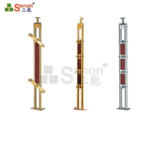Quality Golden Stainless Steel Guardrail Round Rectangle Railing Vertical Load Resistance wholesale