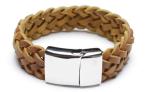 Leather Bracelet, Stainless Steel Clasp, 8 Inches