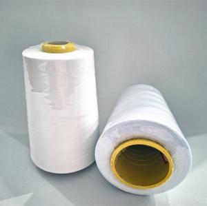 Quality Raw White 100 Spun Polyester Sewing Thread 50 / 2 High Tenacity AAA Grade wholesale