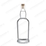 Hot Stamping 500ml 750ml Unique Design Glass Bottle for Vodka Whiskey Gin Liquor