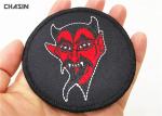 Custom Devil Logo Round Merrow border Clothing Embroidery Patches