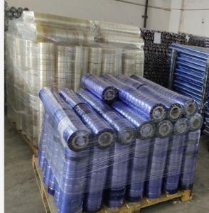 Quality 50PHR PVC Film Roll Transparent Packing 2.45m Light Blue 40CM Width wholesale