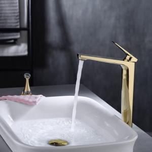 Quality Modern Sanitary Gold Hot And Cold Wash Basin Taps Single Handle wholesale