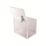 Clear Acrylic Voting Election Box Eco-friendly Convenience Suggestion Plexiglas