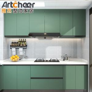 Quality Modern Stylish Kitchen Cabinet Set with PVC Membrane Door Panel Surface Treatment wholesale