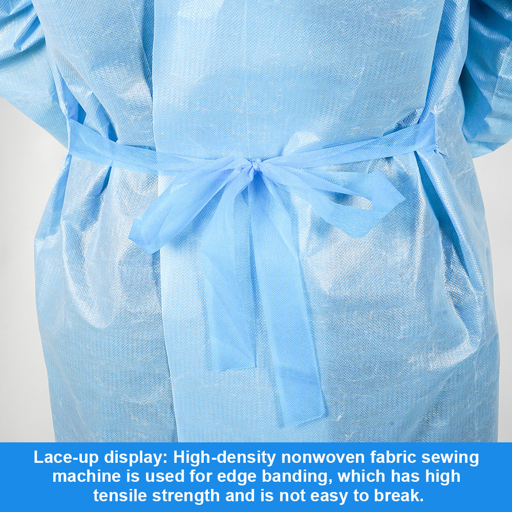Blue Disposable Non Woven Hospital Gown Clothing Surgical Surgeon Gown