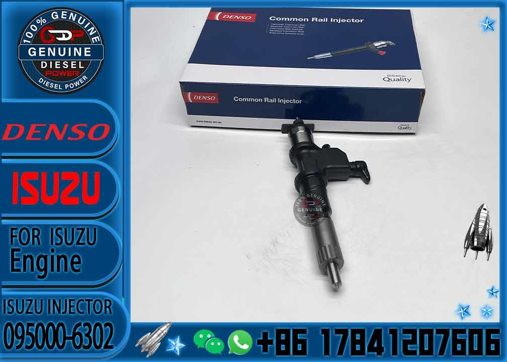 Hot Sell Fuel Injector Common Rail Fuel Injector 095000-6302 0950006302 1-15300436-2