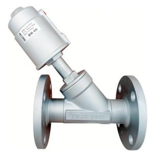 Quality Flange Connection Neutral Gas PTFE Angle Type Control Valve wholesale