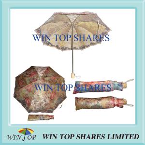 Quality Sun Proof and Rain Proof Satin Embroidery Ladies Parasol wholesale