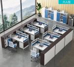 Straight Hair Office Staff Work Table And Chair Combination for Office Screen
