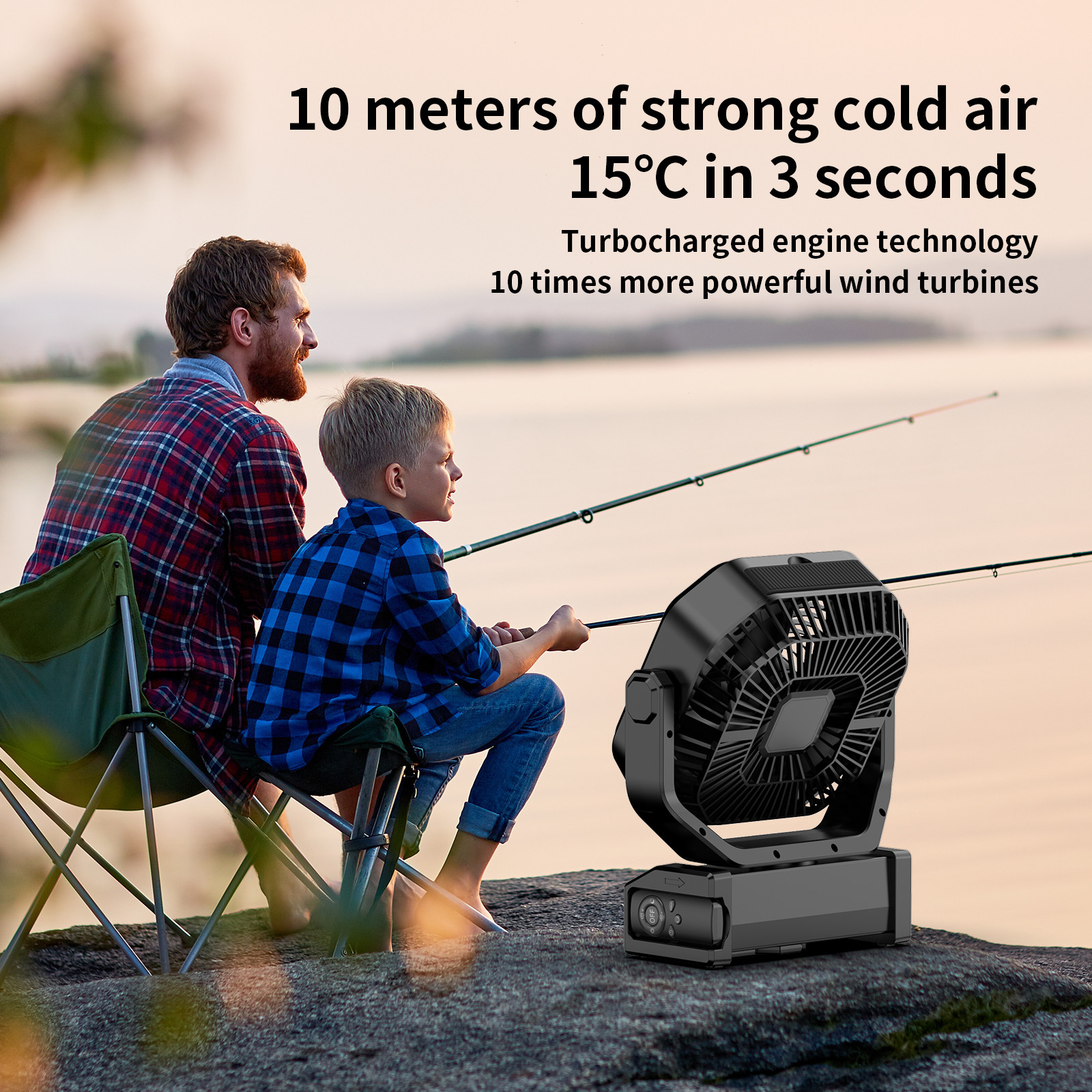 Socool Fan 20000mAh 9 Speed Control Outdoor Camping Fan Portable Multifunction Emergency Power Supply fan