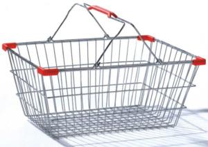 Quality Steel Supermarket Hand Shopping Basket / Hand Held Shopping Baskets Storage wholesale