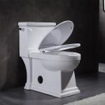 Lavatory Standard Height Skirted Toilet One Piece Toilet With Side Flush 4.8LPF
