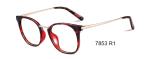 Plastic Flexible Optical Glasses Frames Metal Temple Square Eyeglasses Frames