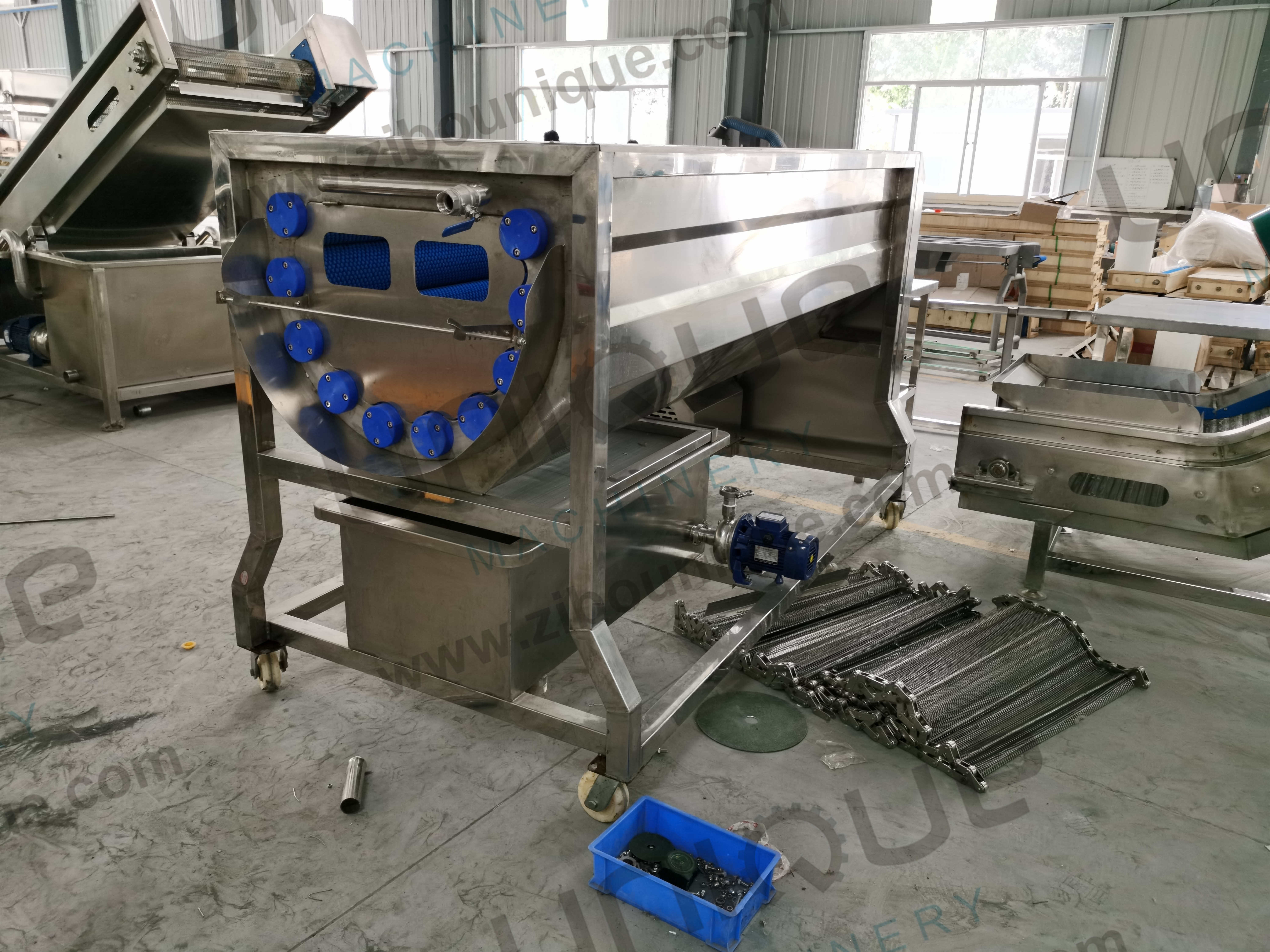 Commercial Usage Automatic Palm Dates Brush Cleaning Machine with Soft Brush Cleaner
