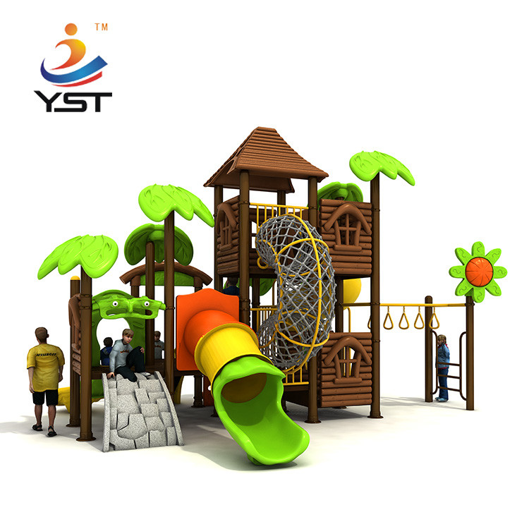 Rubber Coated LLDPE Combined Kids Playground Slide