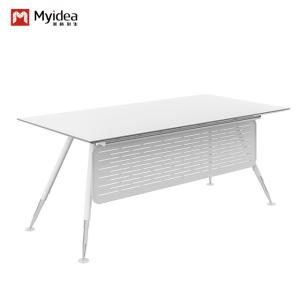Quality Modern Office Furniture Executive Desk with Metal Feet in Snow White wholesale