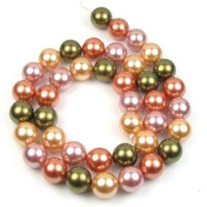Quality DIY Handmade 10mm Round Multicolor Shell Pearl Beads Strand on Sale wholesale