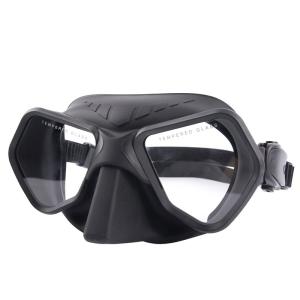 Quality Wolf Black Diving Mask Freedive Goggles Tempered Glass 65cc wholesale