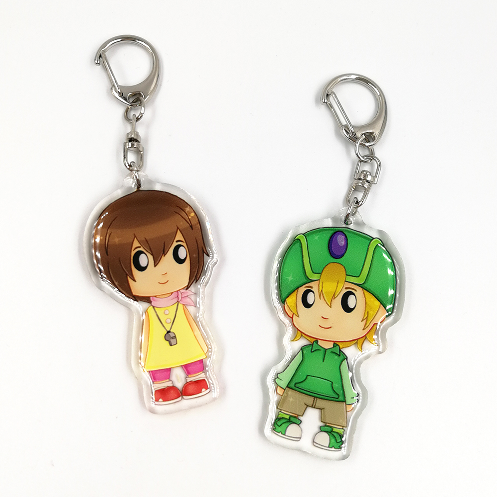 Custom Clear Epoxy Resin Acrylic Charm Keychain