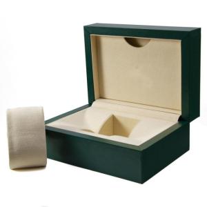 Quality 178mm Wrist Watch Accessories Box PU Leather Watch Packaging Box Green wholesale