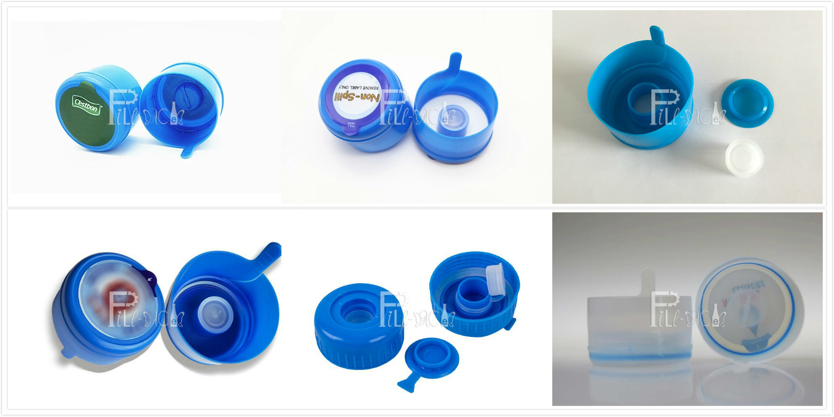One Piece Pure Water Bucket 55mm Pe Gallon Bottle Cap With Customized Labels