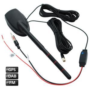 Quality High Gain 20dB GPS Vehicle Antenna FM AM DAB Radio Amplifier Car Combination Antenna Suitable for Most Vehicles wholesale