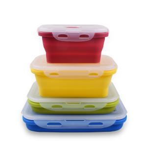 Quality 800ml 1200ml Silicone Lunch Containers Collapsible Silicone Lunch Box wholesale