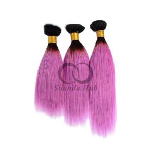 Quality #T1B/Pink Straight Remy Human Hair Bundles Sew In Weave Bundles Brazilian Bundle Deals wholesale