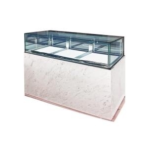 Quality 1.8m Chocolate Cooling Fridge For Chocolate Display Clear Glass 45 Degree Mitre Joint wholesale
