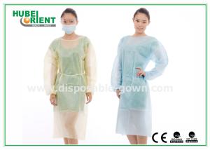 Quality Elastic Cuff Medical Disposable Hospital Gowns CE / ISO13485 / ISO9001 wholesale