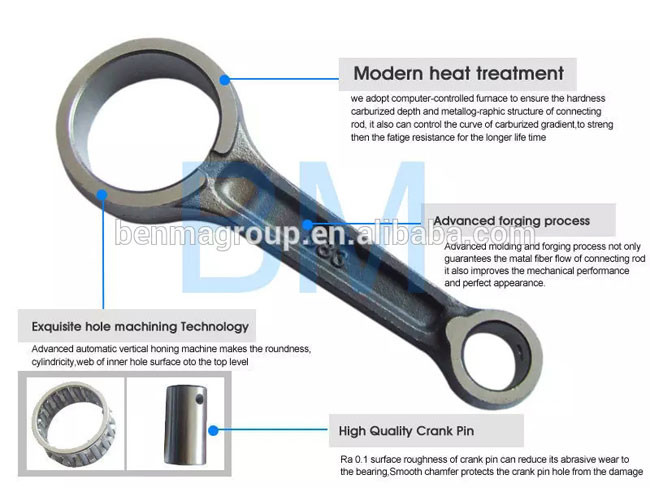 Copper Plating Bearing Tricycle Automatic Motorcycle Parts , Motorcycle Connecting Rod Original Motorcycle Parts