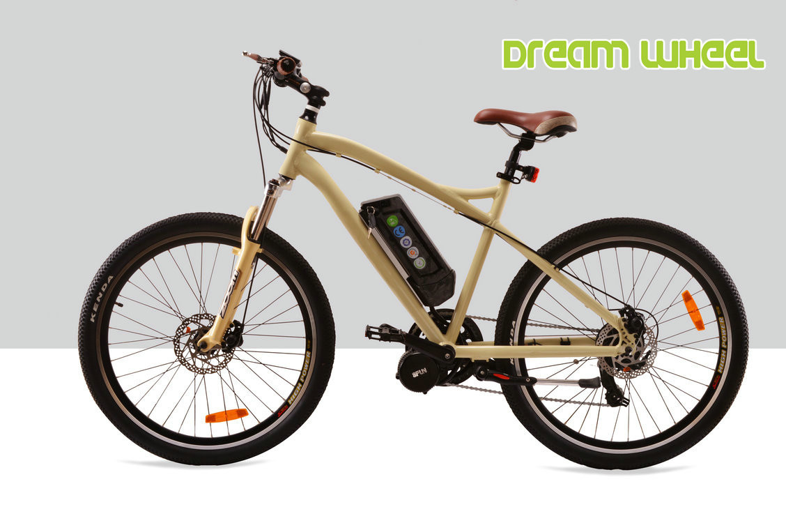 7 Speed Electric Mountain Bicycle 32km/H , 26 Inch Electric Mountain Bike Mid Gear Motor